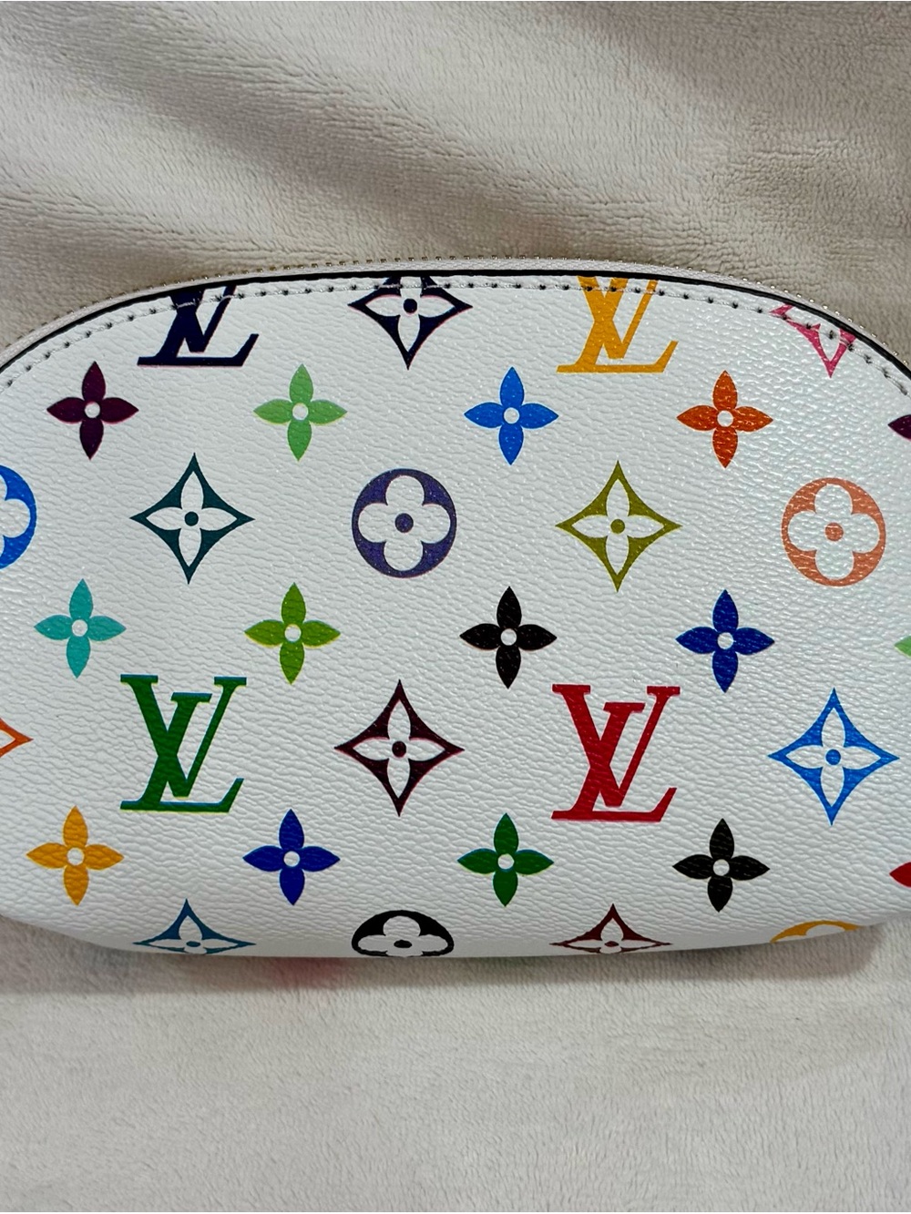 Designer Inspired Multicolor Monogram White Canvas Chain